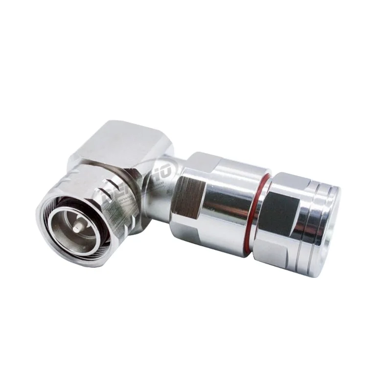 4.3-10 male elbow connector 90 degree angle mini din plug connector for 1/2 cable LDF4  LCF12 cable