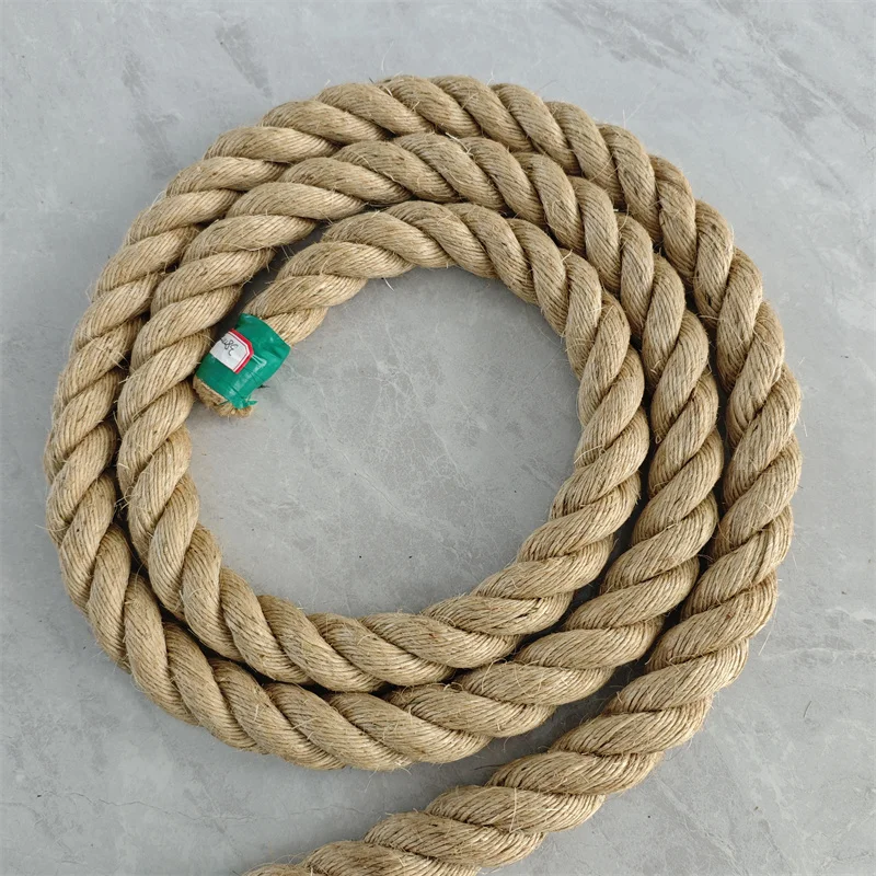 10 mm - 36 mm natural 3 strand z bleaching white twisted pink weaving machine for sisal rope 164-feet for cat scratcher