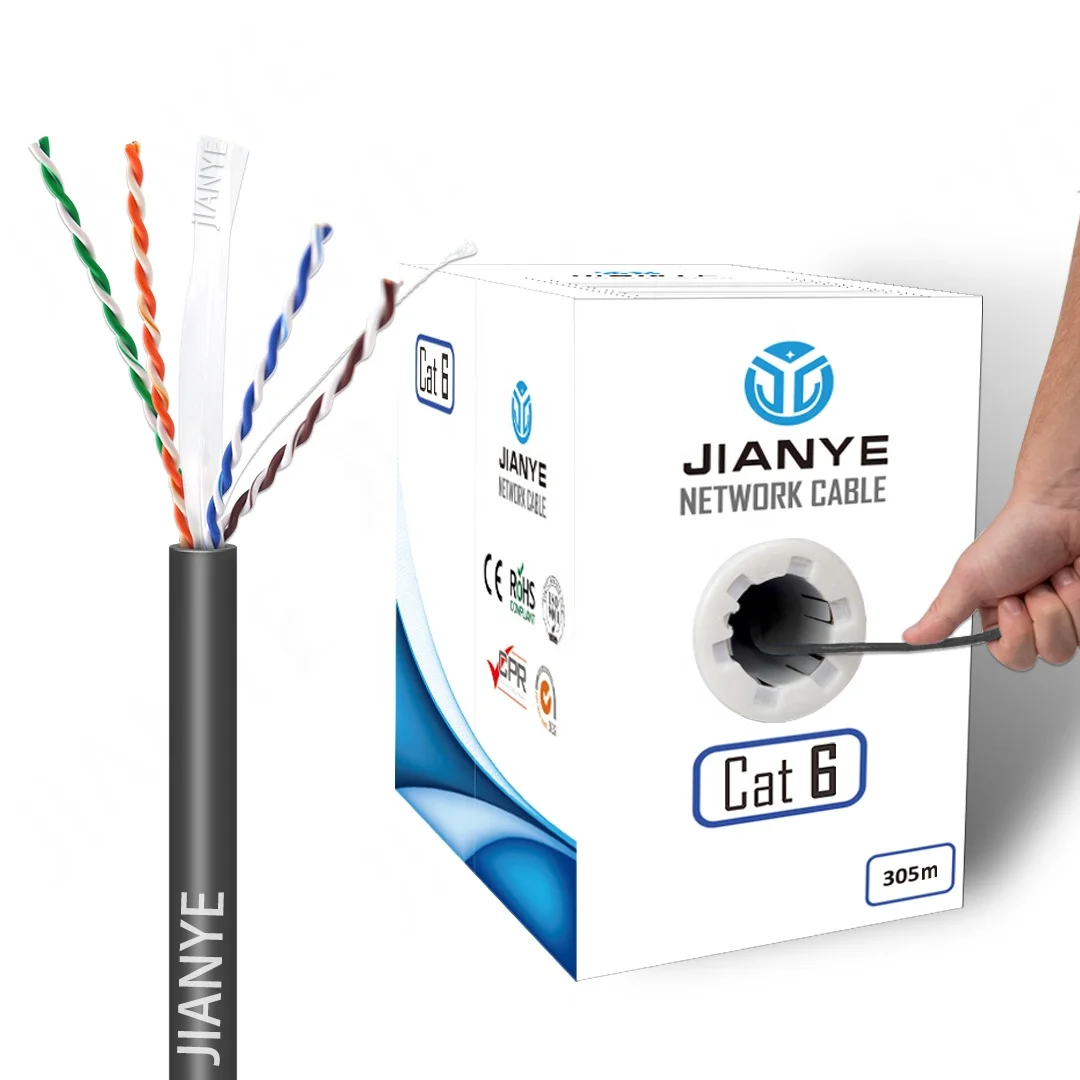Неизолированный медный провод CCA lszh оболочка cat 6 кабель для сети 305 м ftp cat6 в