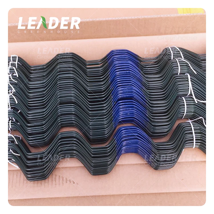 agricultural greenhouse cheap easy install film lock wire 2.0mm 2.3mm 2m/pcs plastic dipping spring wire zigzag