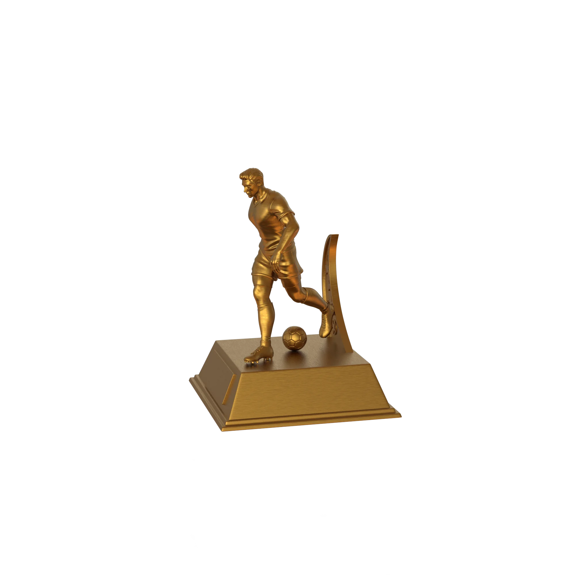 Wholesale High Quality 3D Design soccer player figurines trophy souvenirs decoration resin Football Championship trophy