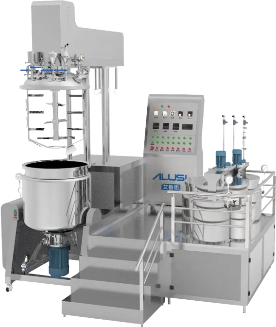 Tilting Vacuum Emulsifying Mixer Equipment Cosmetic Cream Emulsifying Dissolver Mixer Ointment Making Machine