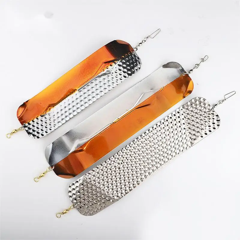 Stainless Steel Metal Trolling Flasher Dodger Swinging Action Fishing Lure Longboard Fishing Tackle