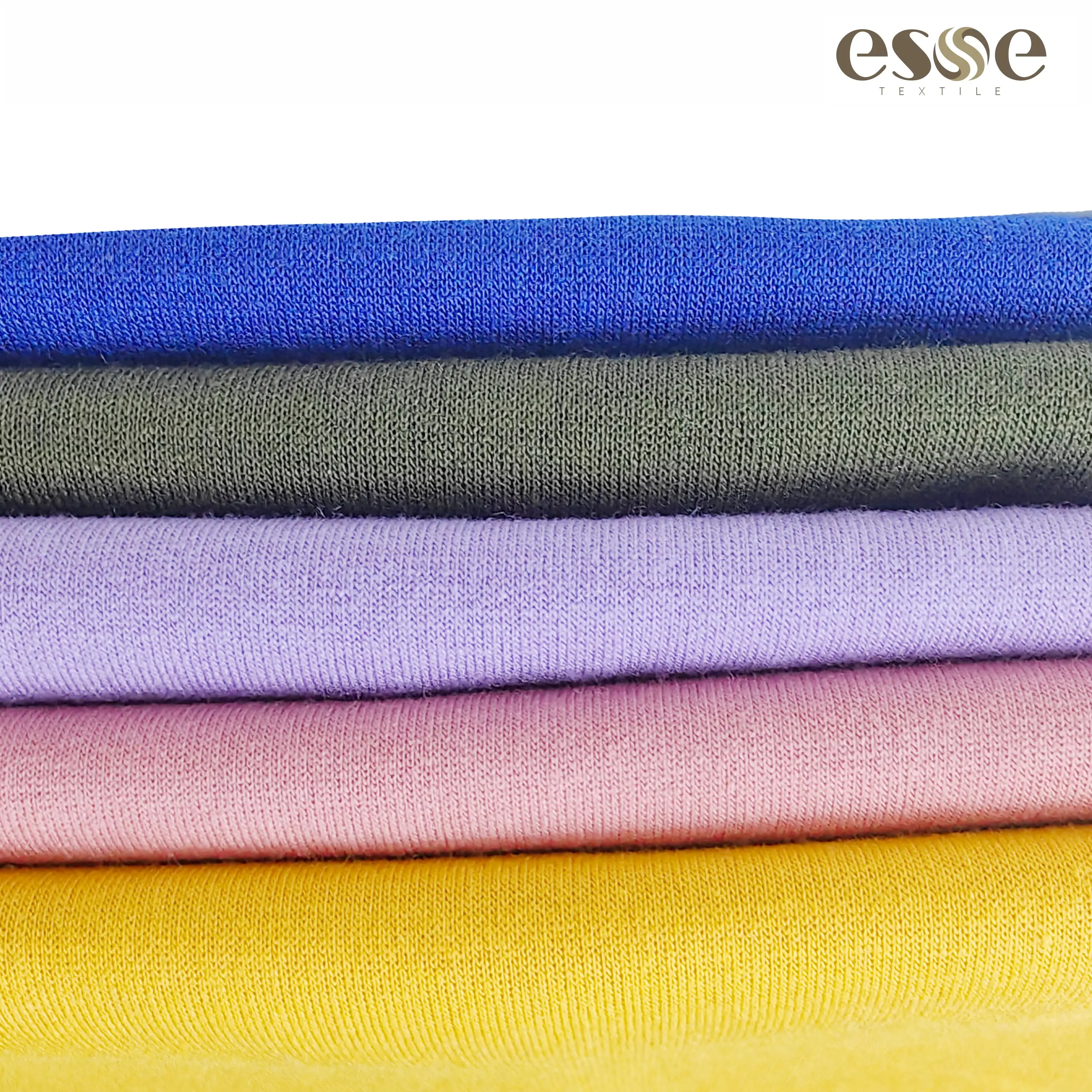 French terry single jersey POLY SPUN VORTEX GOOD QUALITY TOTAL Poly span  Flax Knitting Jersey Fabric COOLSILK