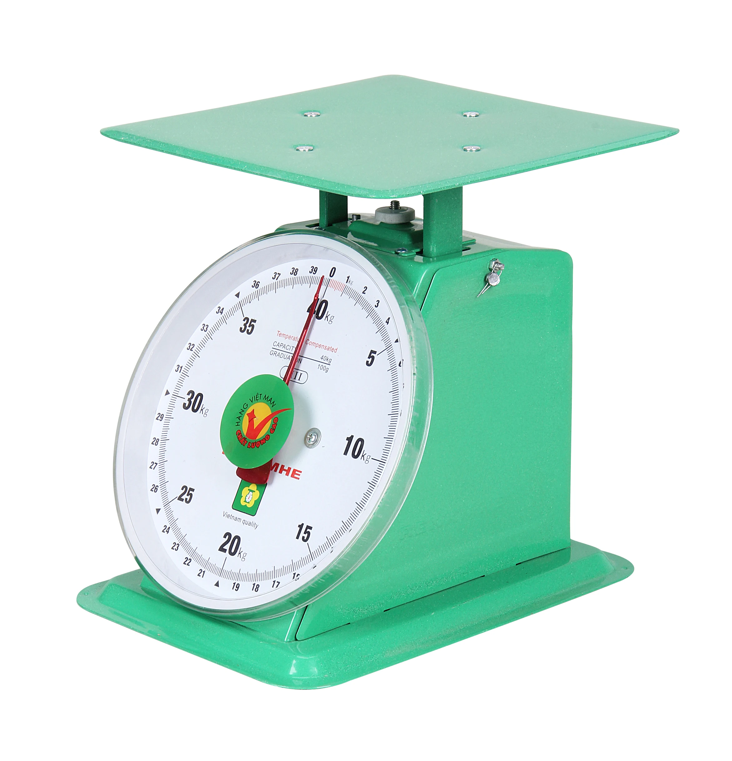 RENKMHE 40kg Cheap Mechanical Kitchen Weighing Spring Scale 24*24 Painted Steel Flat  Vietnam Quality RENHEHQ