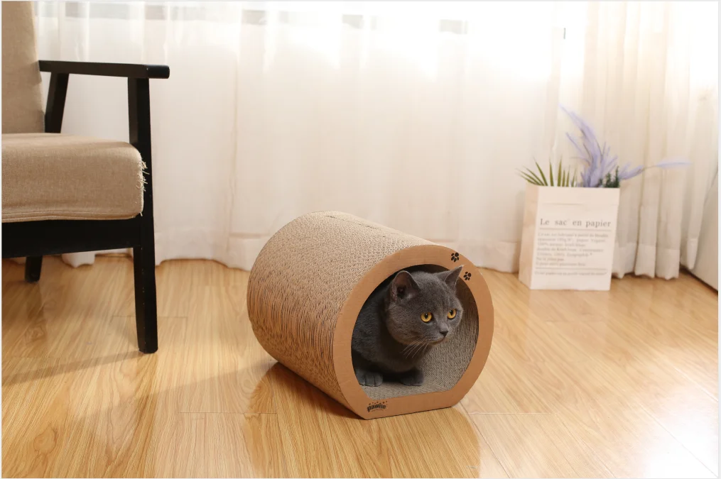 Petprime кот 3 в 1 царапин гофрированного картона игровой туннель для кошек картонная