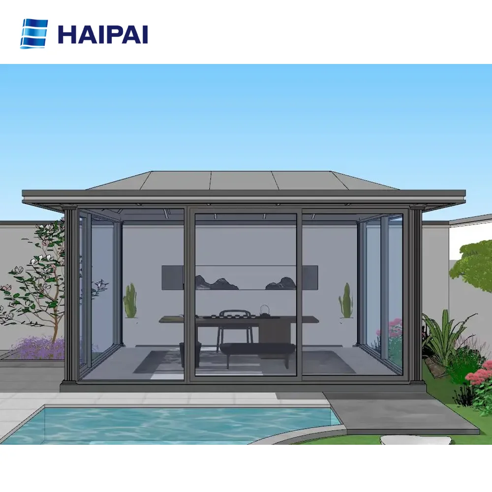 Top-Ranked Customized Solarium Conservatory Flat Glass Houses Tempered Glass Villa Garden Room Guaranteed Aluminum Alloy Glass