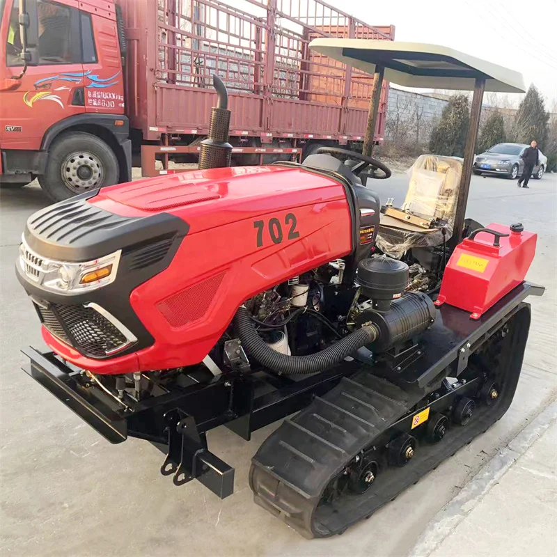 50hp 70hp 80hp Tiller Rotary Tractor Mini Small Crawler Tractors Used for Paddy Field and Dry Field