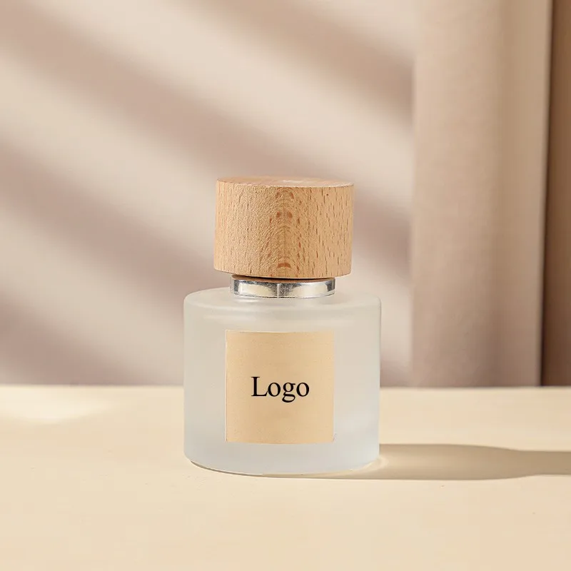 Factory Wholesale High Quality 50 Ml New Designer Wooden Bottle Cap Glass Perfume Bottle Box Packaging