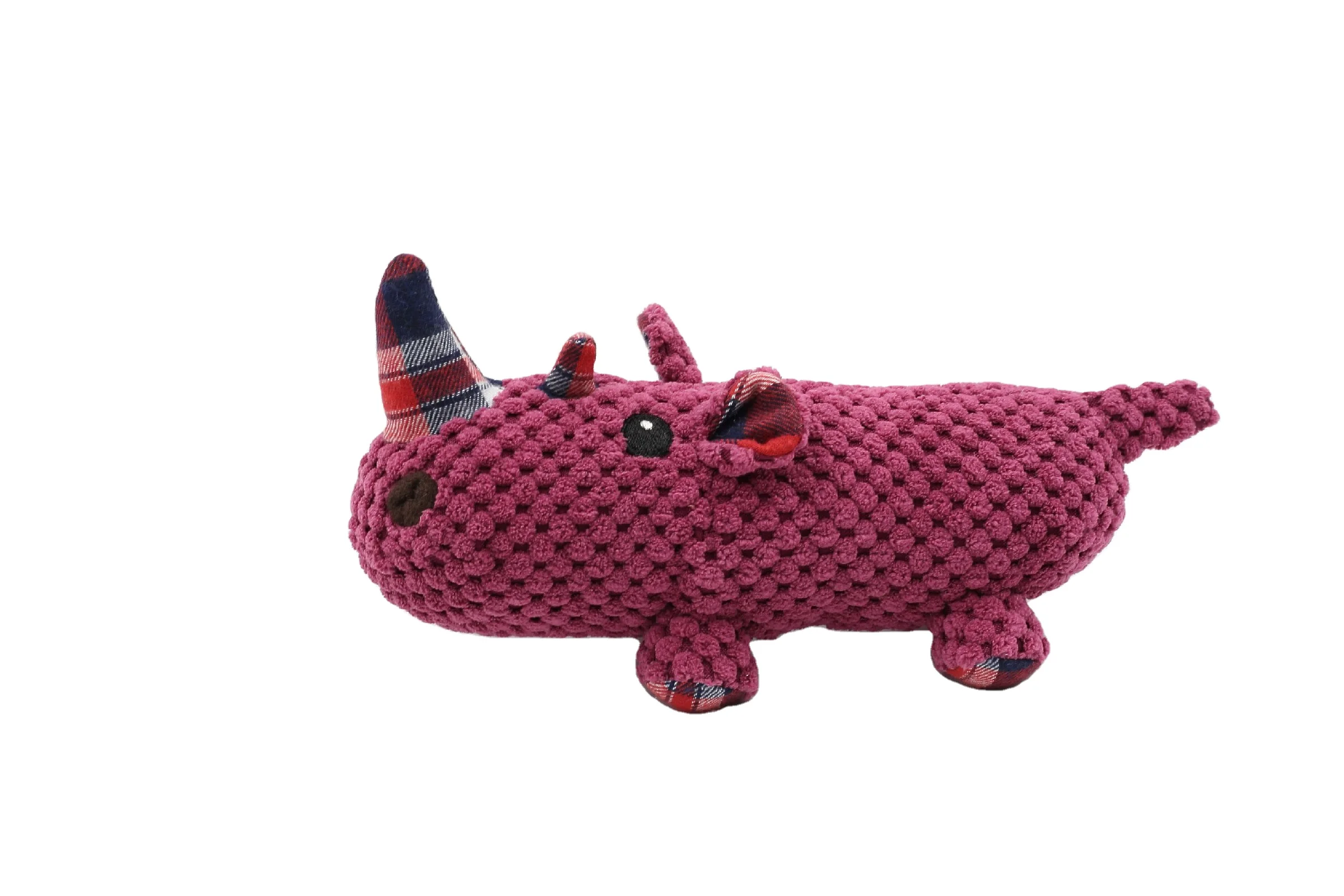 
Manufacturer customized rhino plush dog toy with cheapest price 