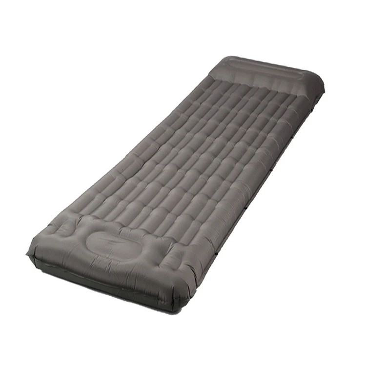 Ultralight sleeping pad camping sleeping mat with built-in foot pump portable air bed sleeping pad camping mat