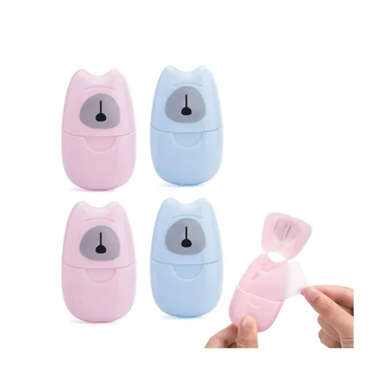 Портативные дорожные листы для мыла, одноразовые бумажные мини-листы для мытья рук в ванне, с упаковкой в коробку, 50 листов