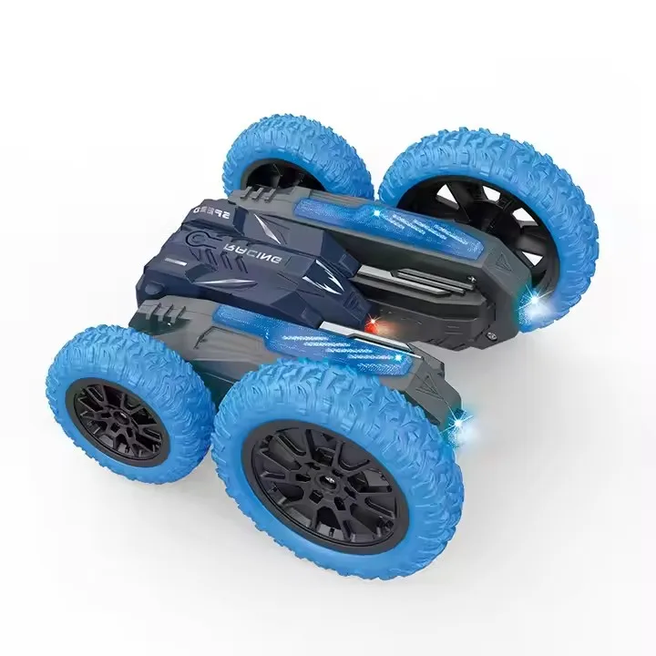2.4Ghz Remote Control 360 Degree Rotating Butterfly Stunt Tumbling Light Up Auto Showing Double-sided Stunt RC Car Toy For Kids