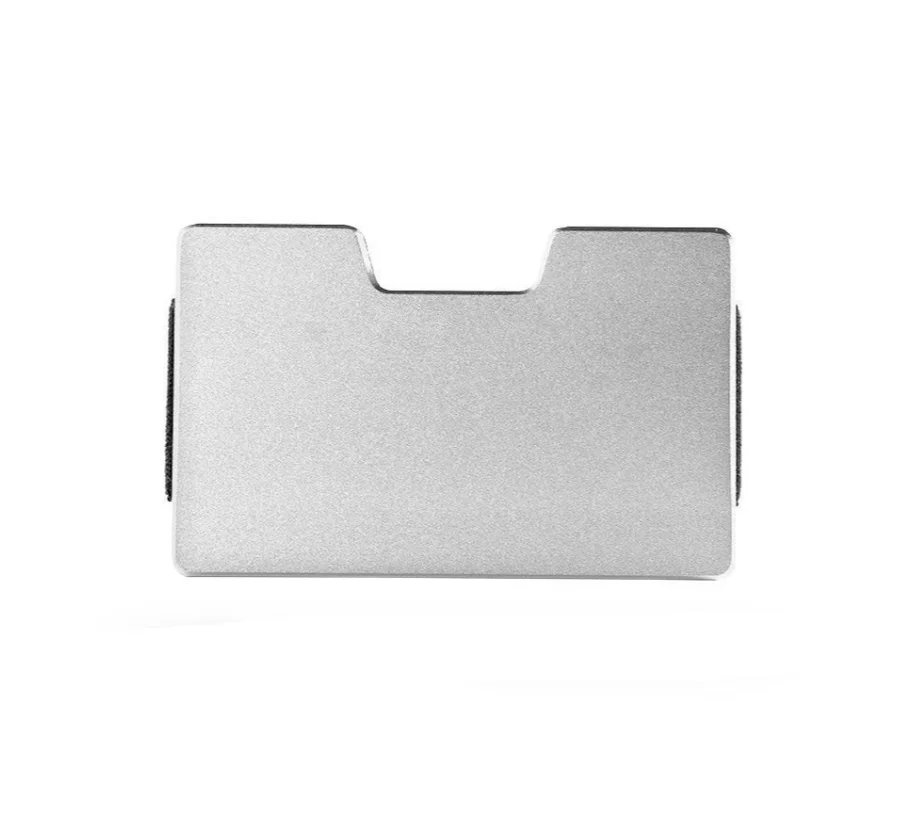 RFID Blocking Card Holder Space Grade Lightweight Aluminum Quick Card Access Storage With Premium Stretch Weave Elastic Rope