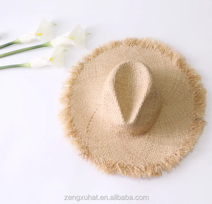 custom wholesale handmade natural grass raffia straw panama straw hat body