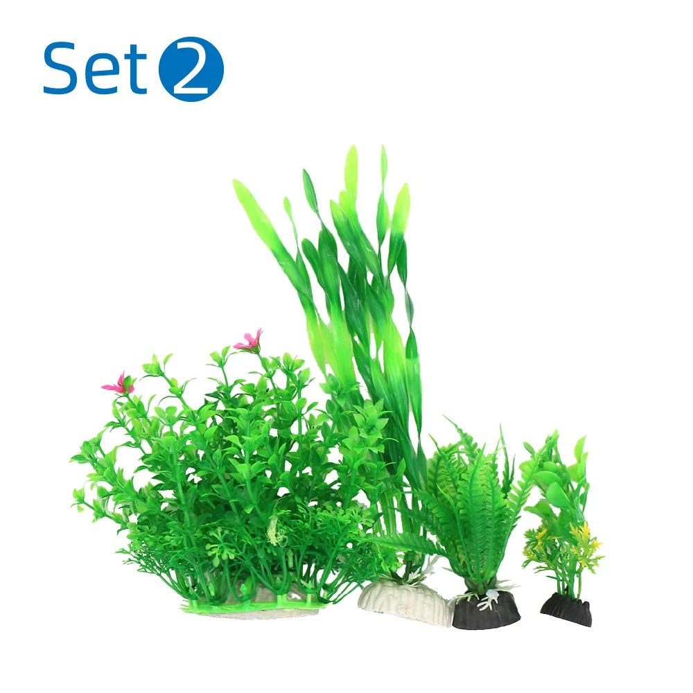 Aquarium Plastic Plants Set Grass Artificial Plastic Water Plants For Fish Tank Aquascape Wholesale Aquarium Plastic Plants