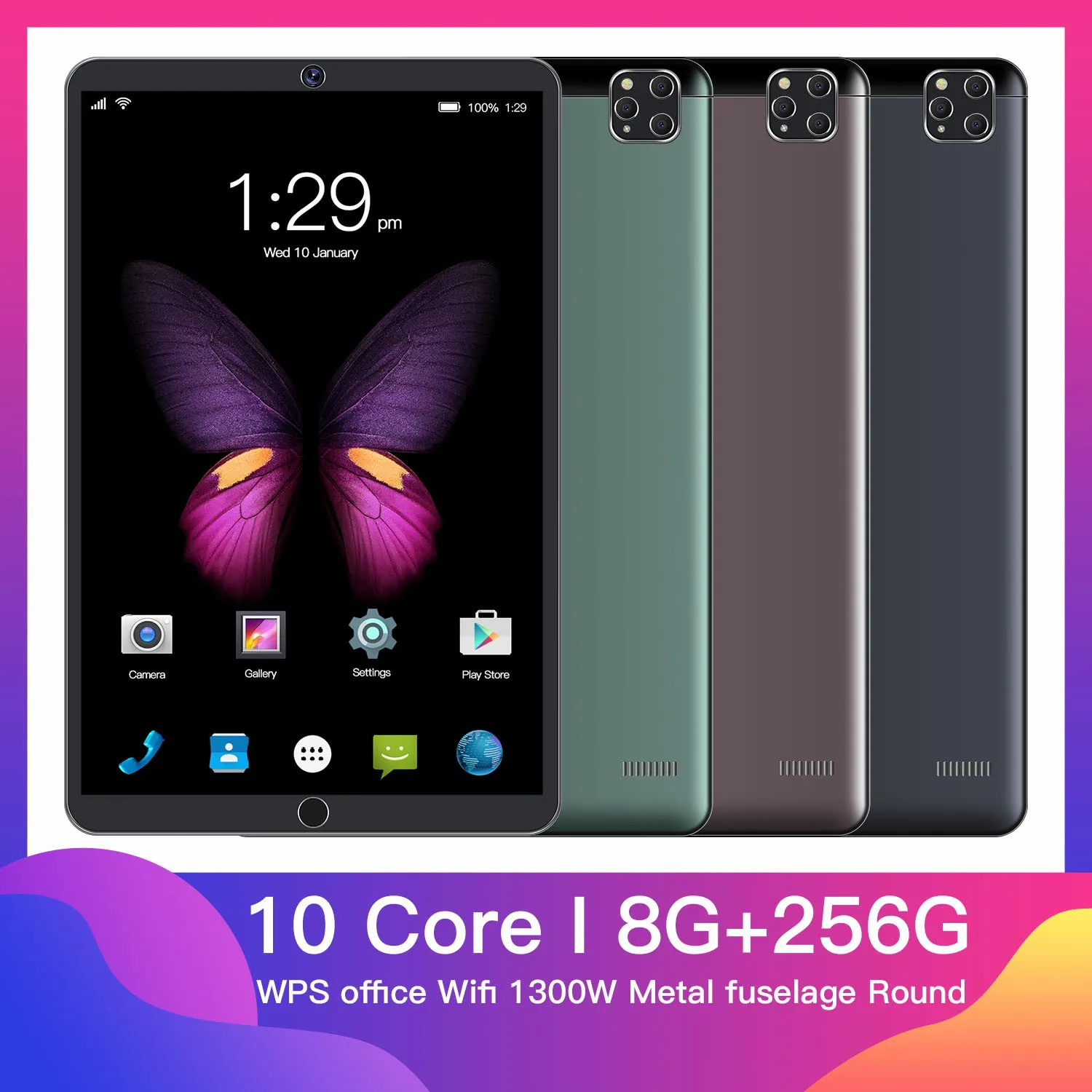 
8GB + 256GB Tablet Pc Android 10.0 Portable 10.1 Inch 4G Gaming Tablets 