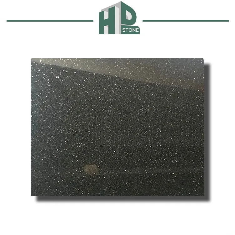 Polished Indian Black Star Galaxy Granite Slabs for Kitchen Countertops