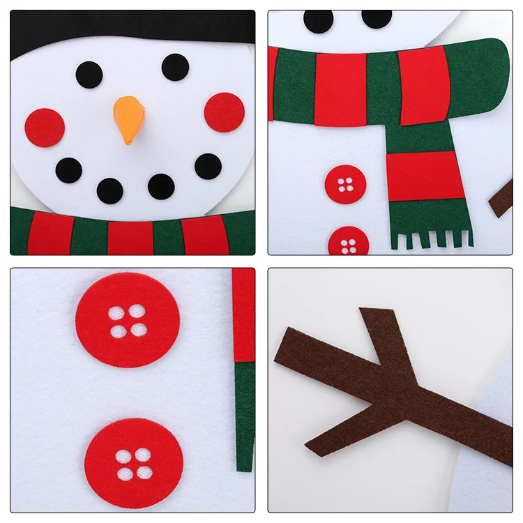 Felt christmas tree snowman set  indoor home decoration ornament wall hanging ourwarm wholesale