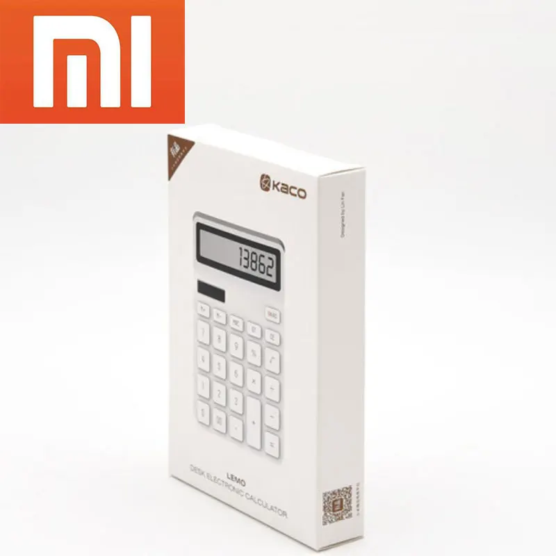  Настольный калькулятор Xiaomi youpin LEMO с солнечной батареей и аккумулятором 4000 часов для офиса