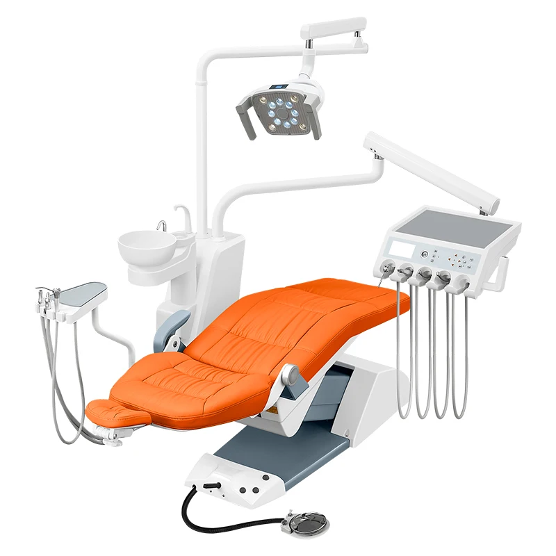 New fashion dental chair with 12 led lighting Dental chair set Luxury dental chair