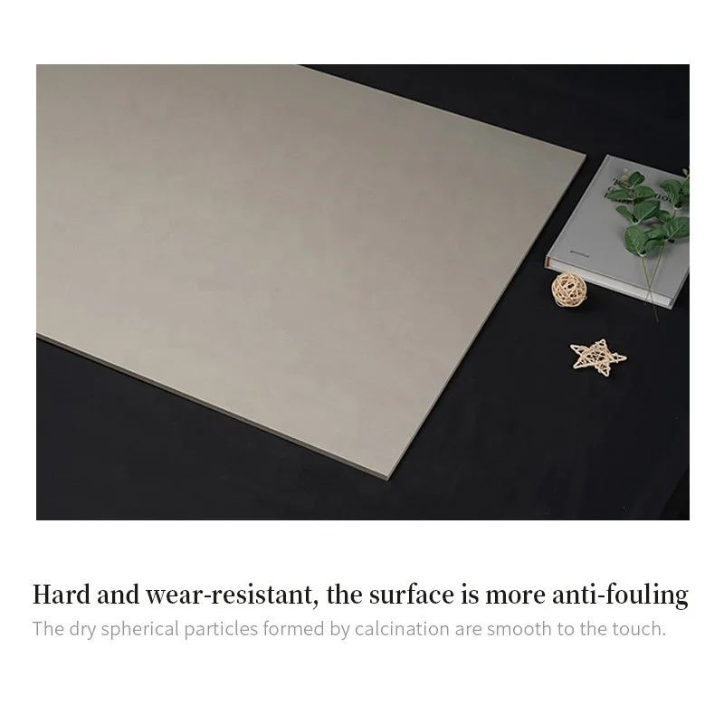 1500x750 Pure Grey Color Micro Cement Porcelain Glazed Wabi Sabi Matte Gray Ceramic Tile