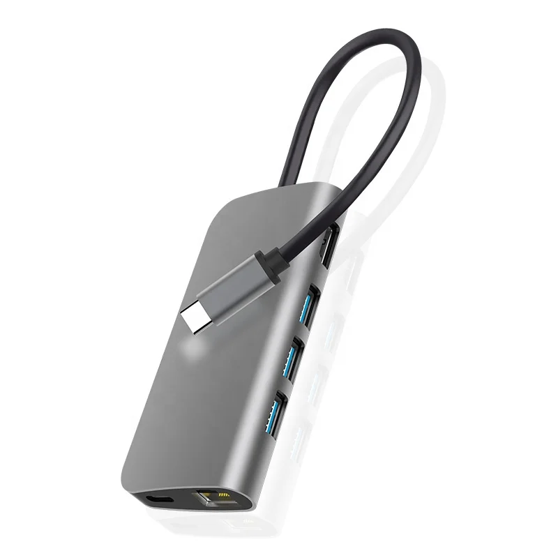 Type-c docking station 8 in 1 to HDTV TF SD card reader USB-C Multi-port Usb C Hub mac book pc usb hub