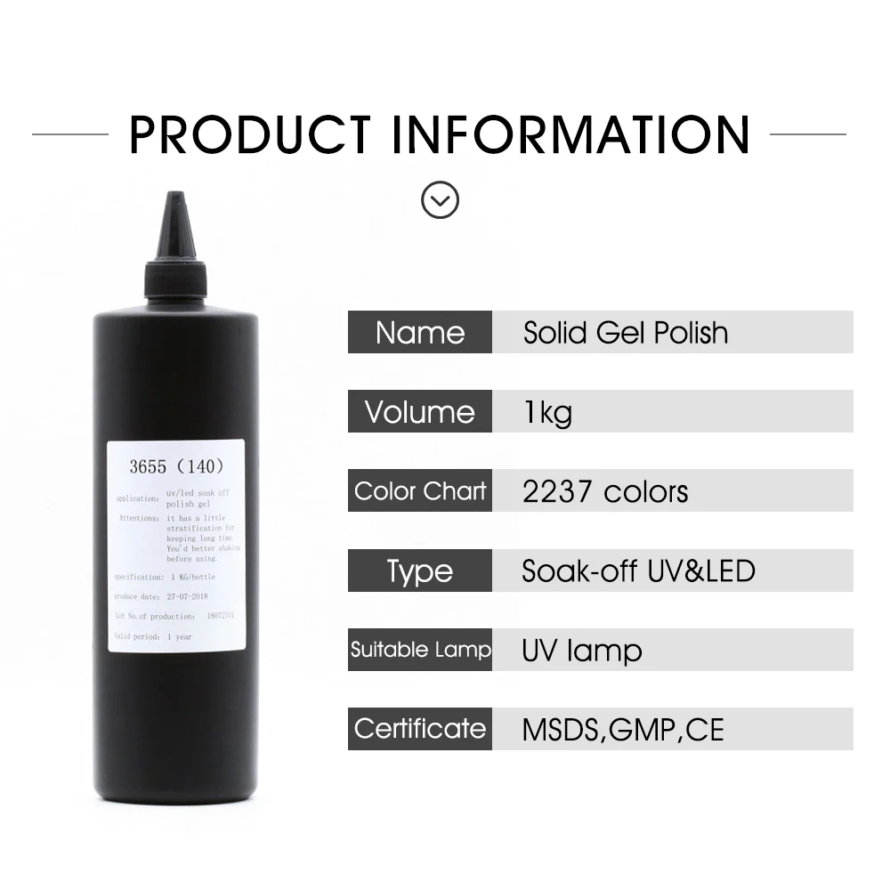 2237 Color 1Kg Wholesale Nail Supplies Vegan Soak Off Custom Private Label UV Nail Gel Polish