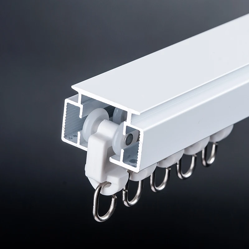 single rail home automation electric track curtain motor rail