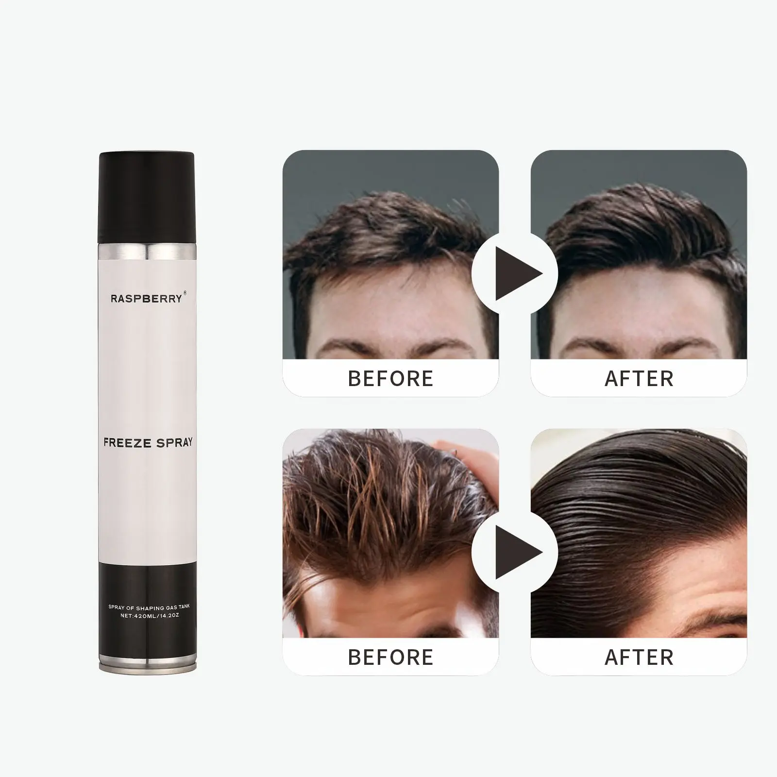 New Arrivals Private Label Strong Hold Hair Styling Spray Fast Dry Custom Your Logo High Quality Hair spray For Men