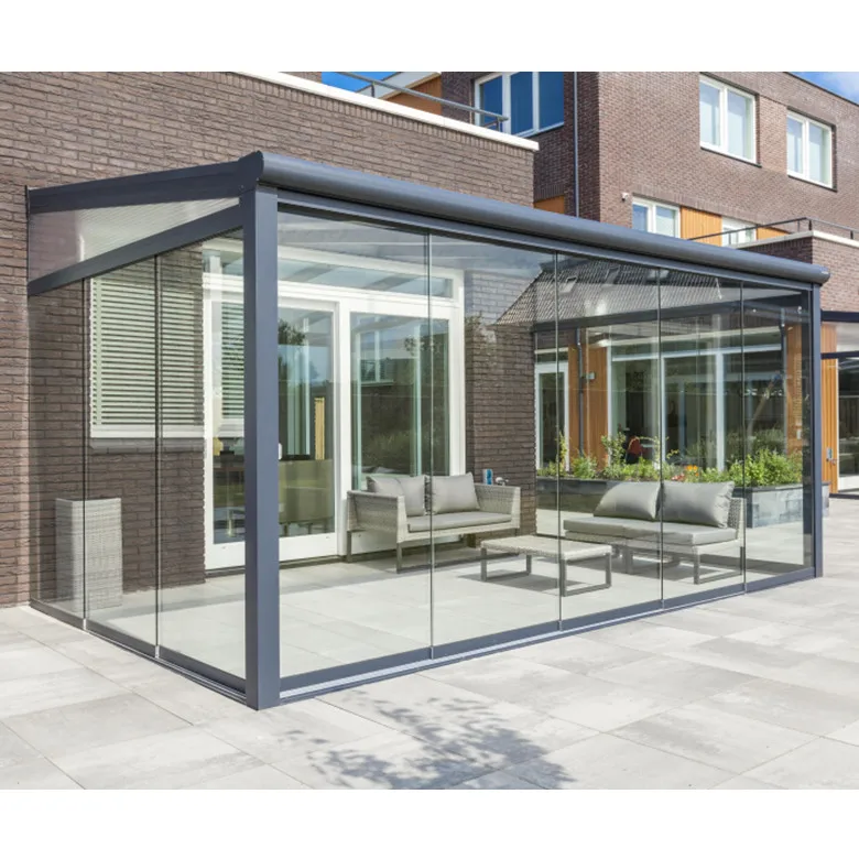 Wintergarten Wall Mounted Aluminum Alloy Veranda Glass Sunroom