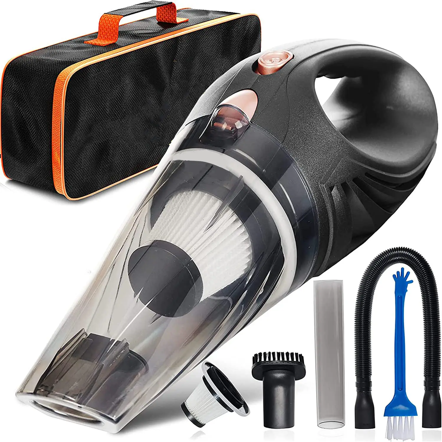 Portable 120W 12V New Model Handheld Car Vacuum Cleaner with USB Power Source Wet & Dry Cleaning Features Copper Corded