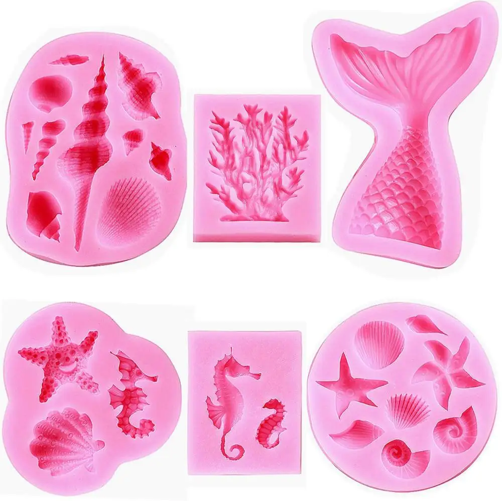 Hot Trend Factory Custom Design Reposteria Chocolate Cake Decoration Tool Mermaid Silicone Mold