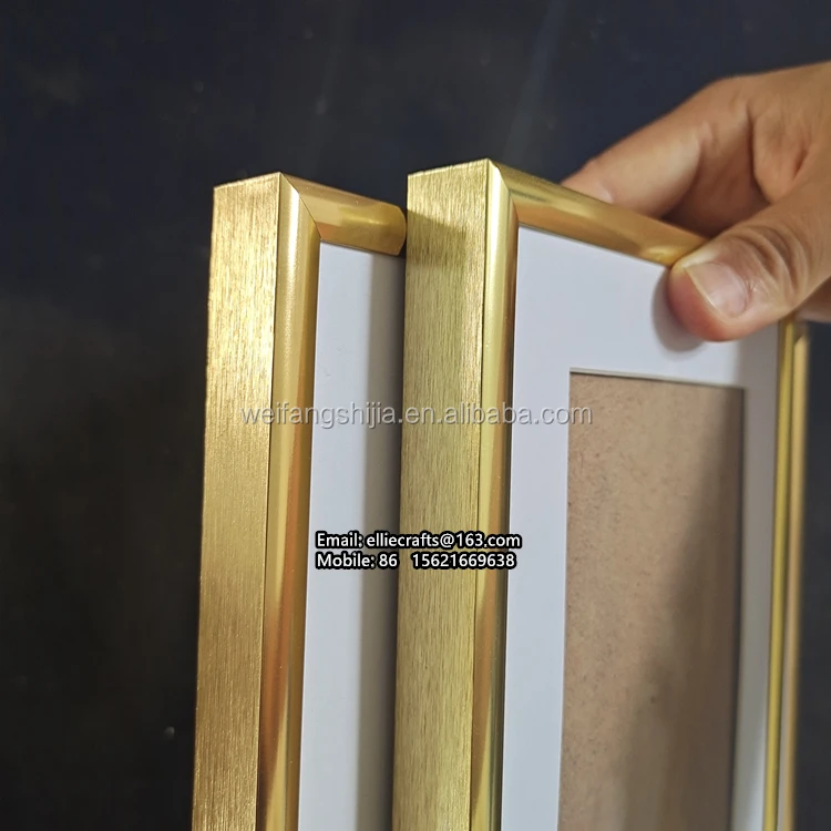 factory wholesale all size metal aluminum photo picture frame with passepartout and plastic glass wall art poster frame