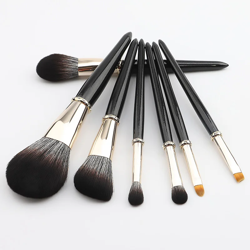 HXT-022 High end professional cosmetic beauty tools 7pcs diamond shape makeup brush set for daily makeup custom logo