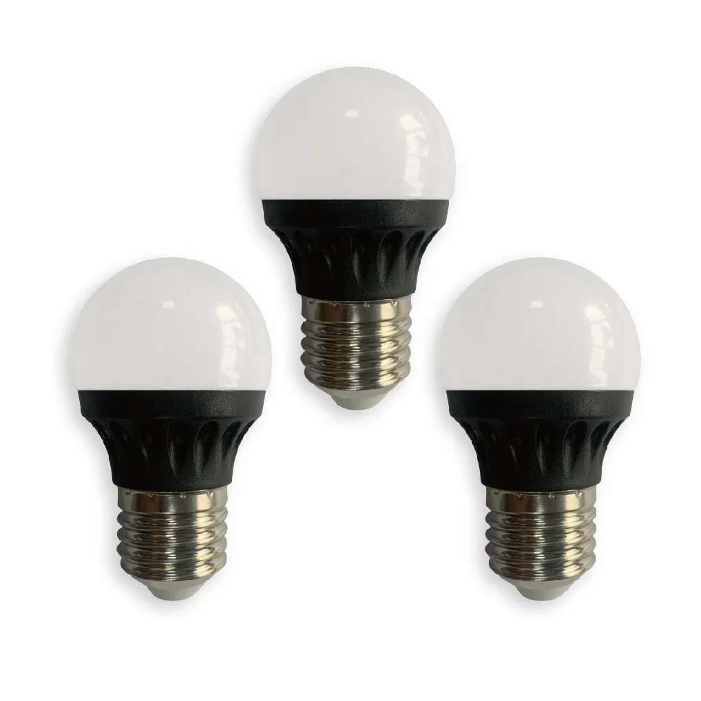 LED bulb lights 3W black globe bulb with ic driver 220-240vac E27/B22