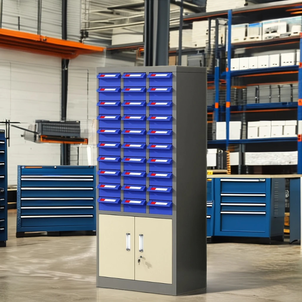 Современный шкаф из 75 ящиков с металлическими стальными деревянными деталями для хранения мелких деталей в домашней спальне школе или гостиной