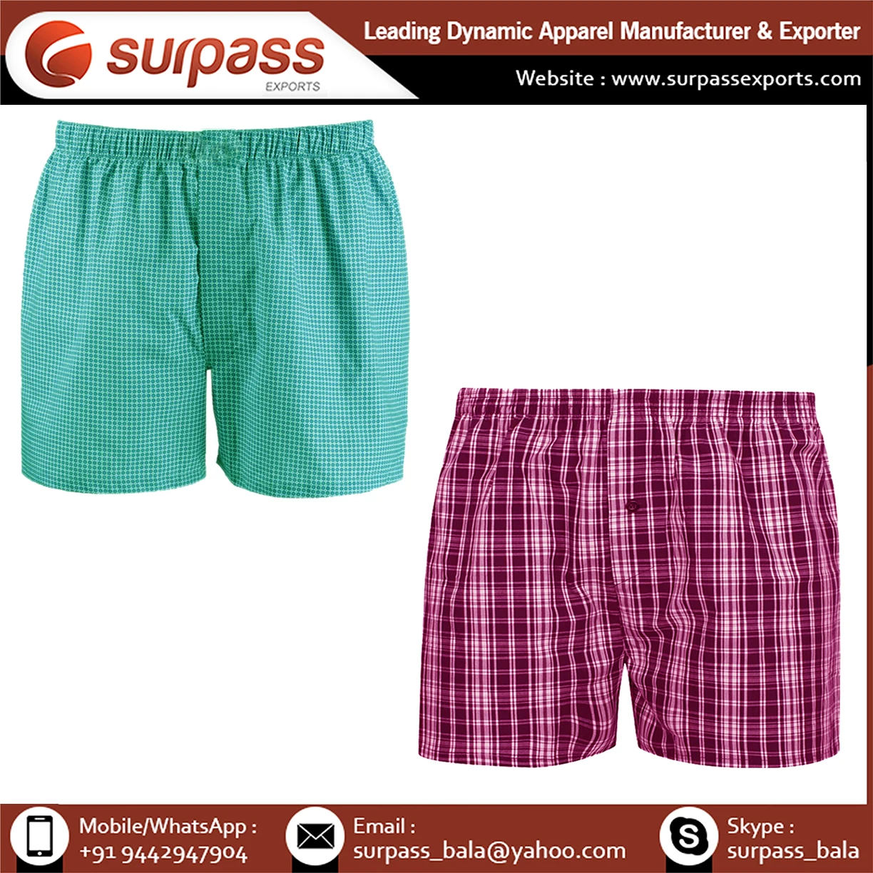 Men cool fabric boxers in briefs shorts available all colors woven