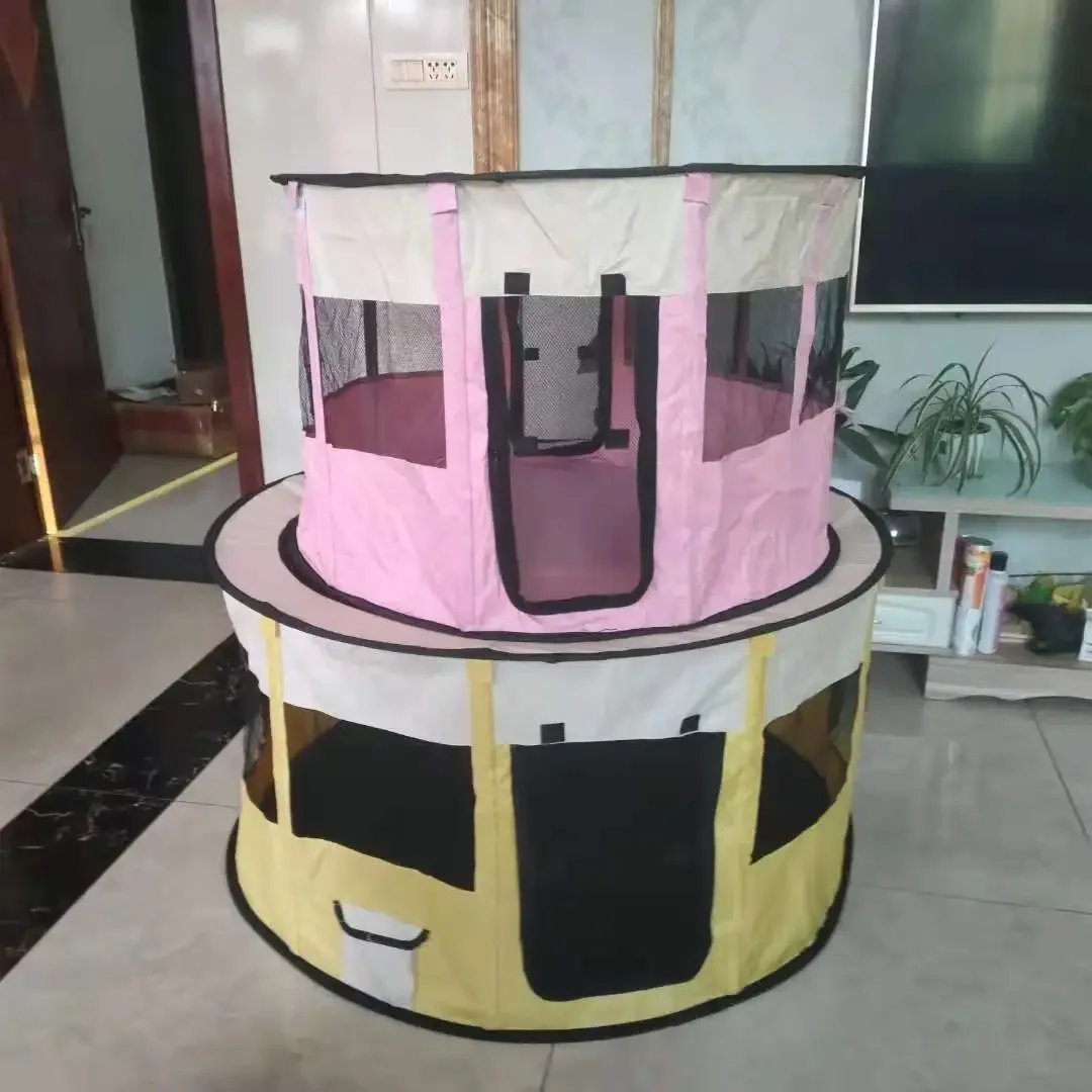 Pop up  Exercise Pen Dog Playpen Portable Folding Pet tent Octagonal Cage  Cat Kitten Puppy