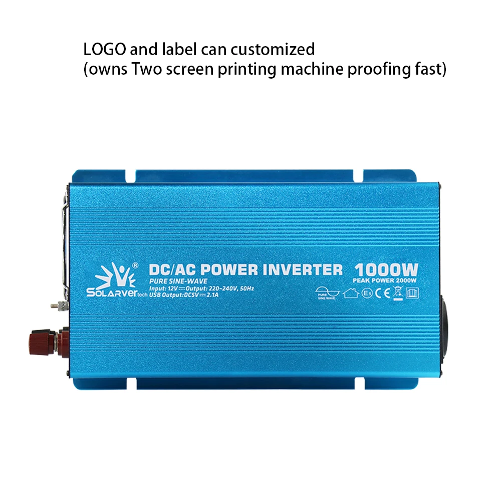 Pure Sine Wave Power Inverter 1000W 12V 220V Dc To Ac Off Grid Solar Inverter 1kw