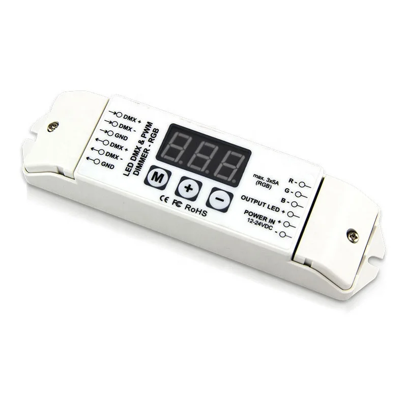 BC-833 12v 24v master slave mode 3 channel dmx rgb led controller dmx512 decoder