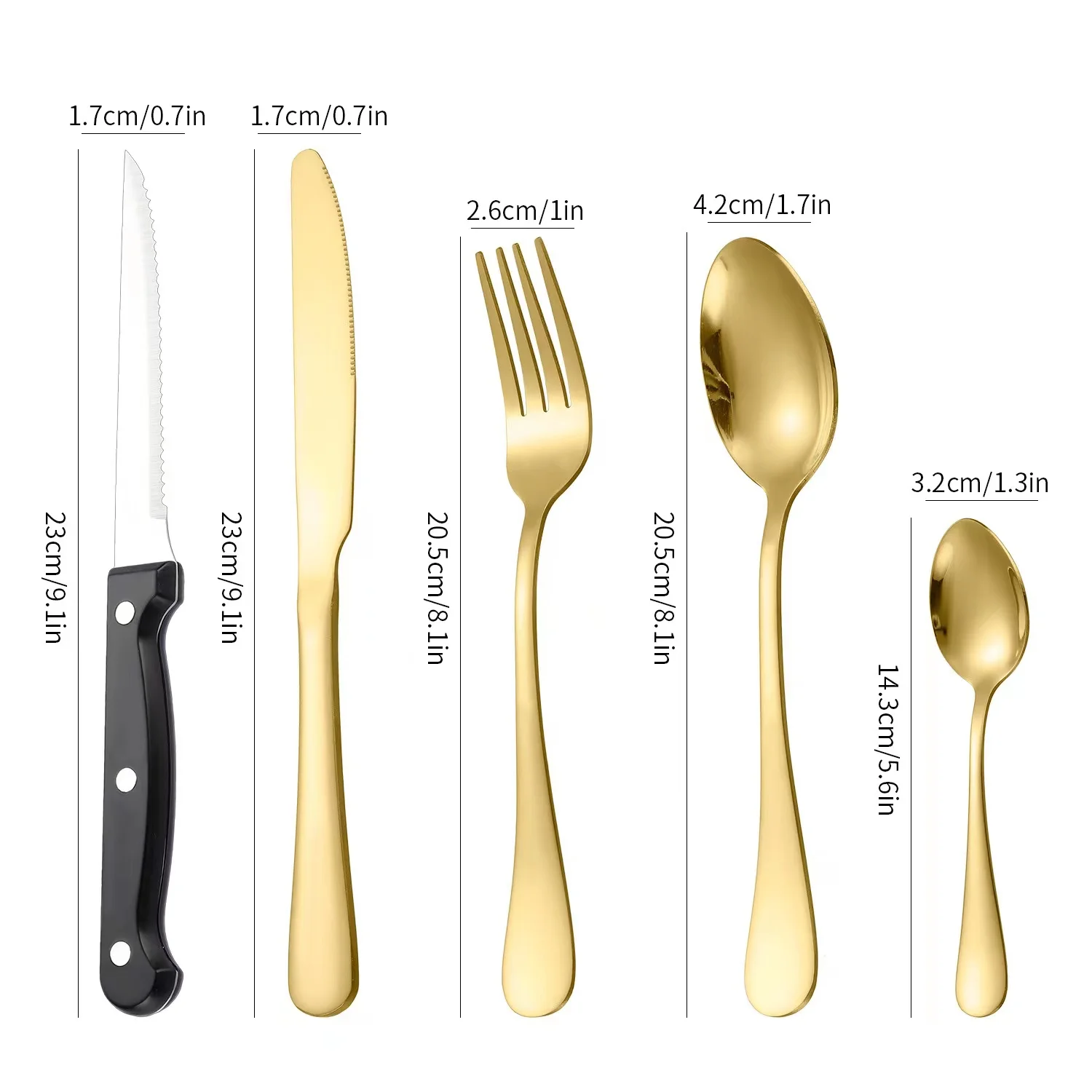 30PCS Storage Box Stainless Steel Cutlery Set With Steak Knife Flatware Silverware Set for 6