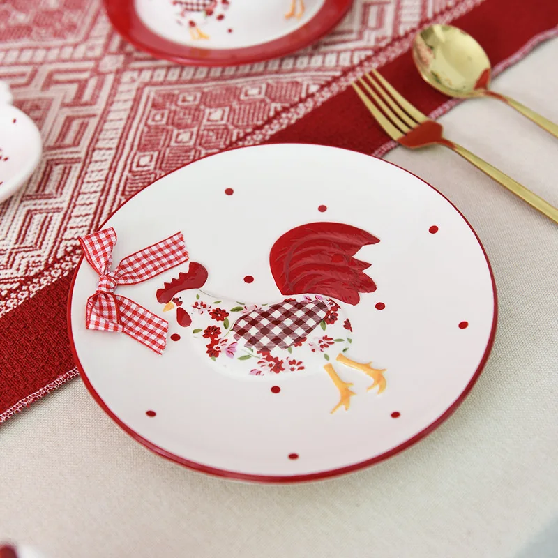 DD2491 Manufacturer custom nordic green  white ceramic dinner tableware  restaurant home porcelain dinnerware