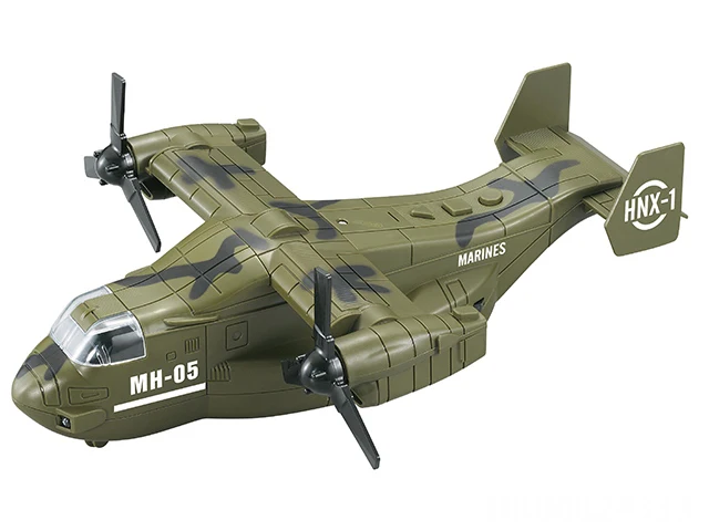 Children 1:16 Inertial Military Osprey Fighter Aircraft Battle Airplane With Light Sound Friction Toys For Kids