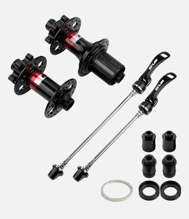 
MTB Mountain Bike Bicycle Aluminun Hub Disc Brake Sealed Bearing 34H/14G Front and Rear, with QR skewers, 1 Sets 