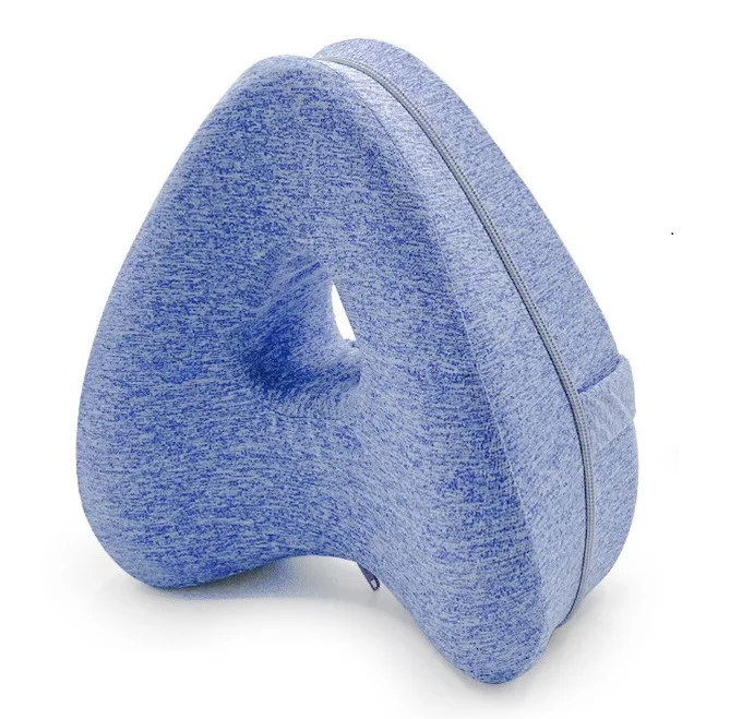 Memory Foam Knee Heart Pillow for Side Sleeper Leg Support Cushion with  Washable Removable  Cover