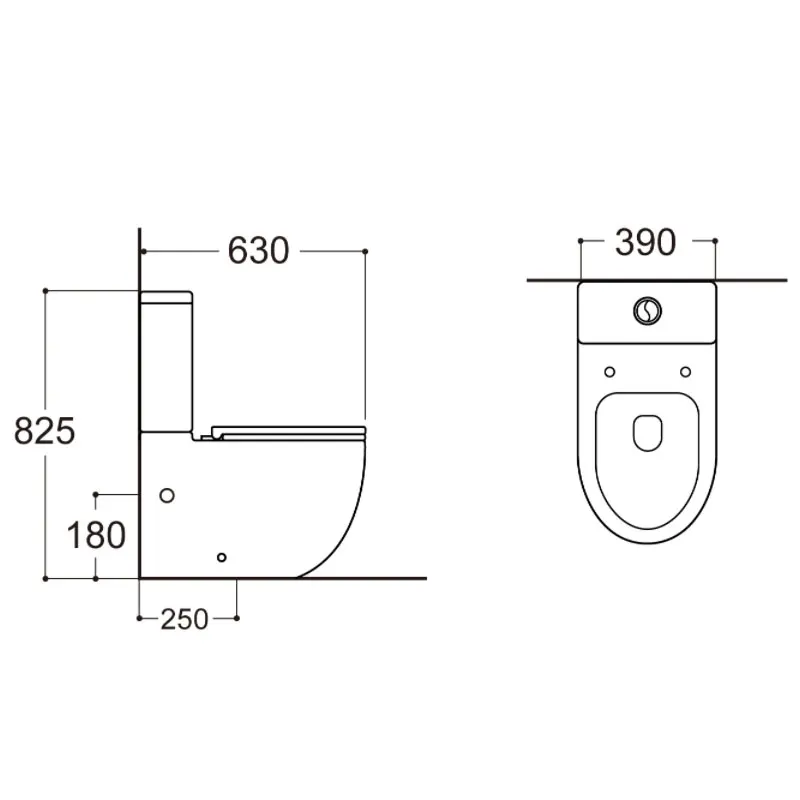 New Design Modern Bathroom Commode Australian Standard Tall Toilet Two Pieces Sanitaryware