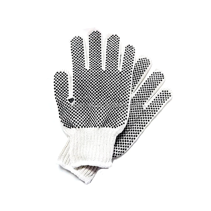 New Hot-sale comfortable cotton Gloves with pvc daily heavy working gloves common protective thickened gloves