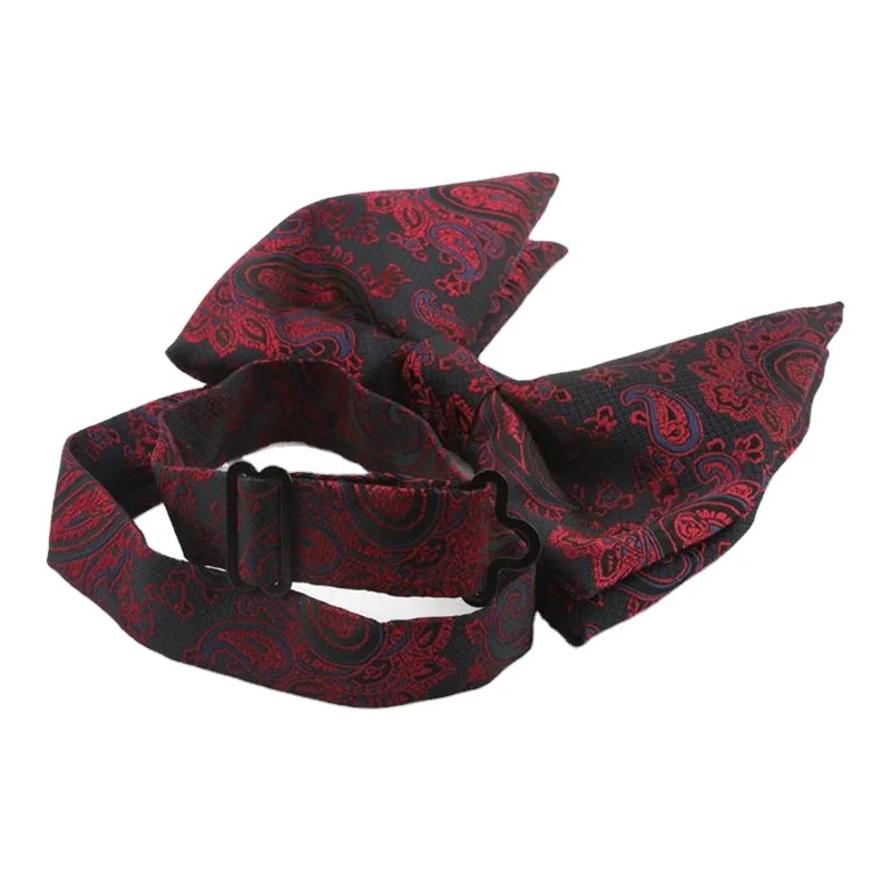 Высококачественные модные большие галстуки-бабочки большого размера из полиэстера с узором пейсли для мужчин
