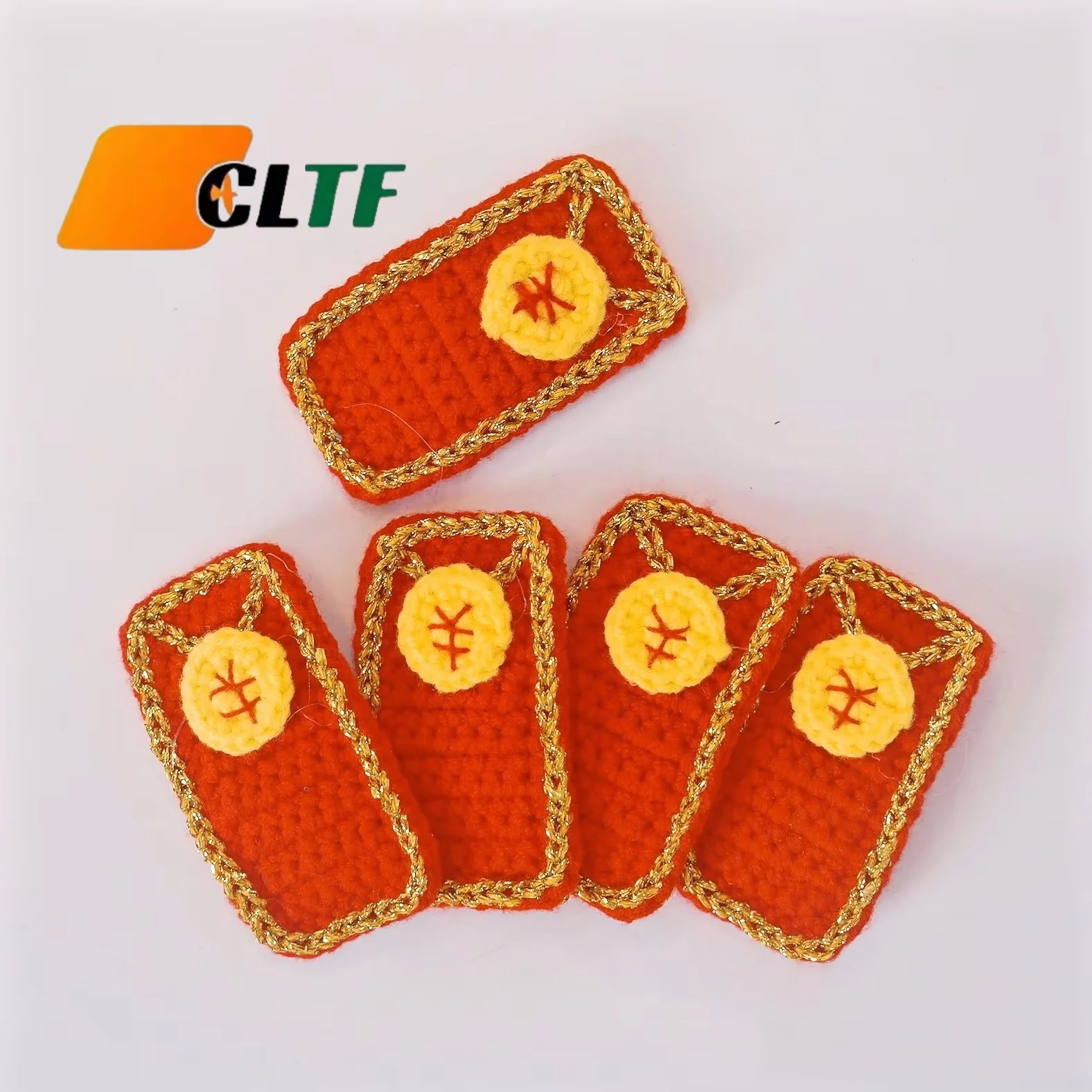 Cartoon Wool Crochet New Year Red Packet Hair Accessories Kids Baby Girls Hairpins Knitted Hairgrips Hair Clips for Girls